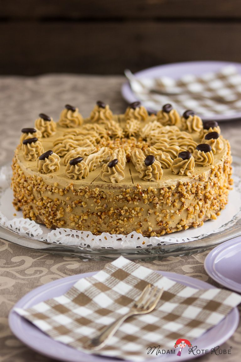 Vollkorn-Espresso-Dinkeltorte mit Buttercreme - Madam Rote Rübe