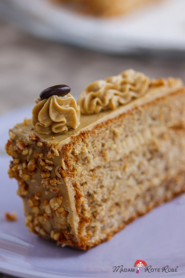 Vollkorn-Espresso-Dinkeltorte mit Buttercreme - Madam Rote Rübe