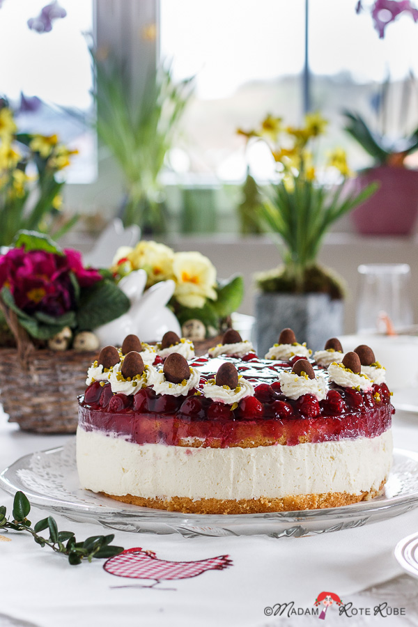 Himbeer-Käse-Sahne-Torte - Madam Rote Rübe Himbeer-Käse-Sahne-Torte - Madam Rote Rübe