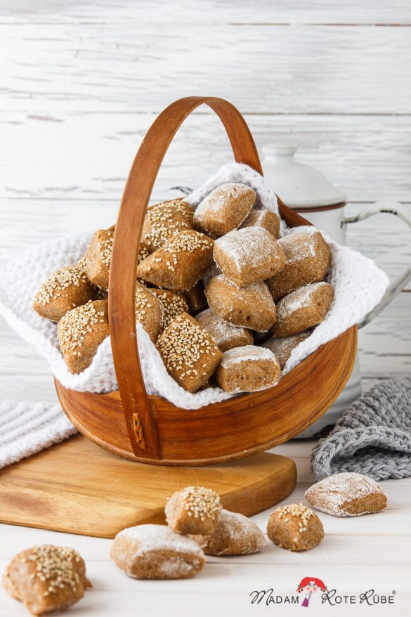 Madam Rote Rübe - Zwergen-Vollkorn-Brötchen - das Brotkonfekt zum Snacken