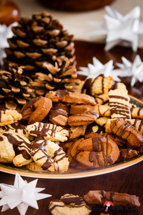 Madam Rote Rübe - Buttriges Orangen-Mandel-Spritzgebäck & Schoko-Spritzgebäck aus der Weihnachtsbäckerei