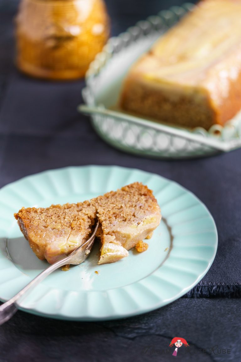 Karamellisierter Honig-Bananen-Kuchen mit Dinkelvollkornmehl als Upside ...