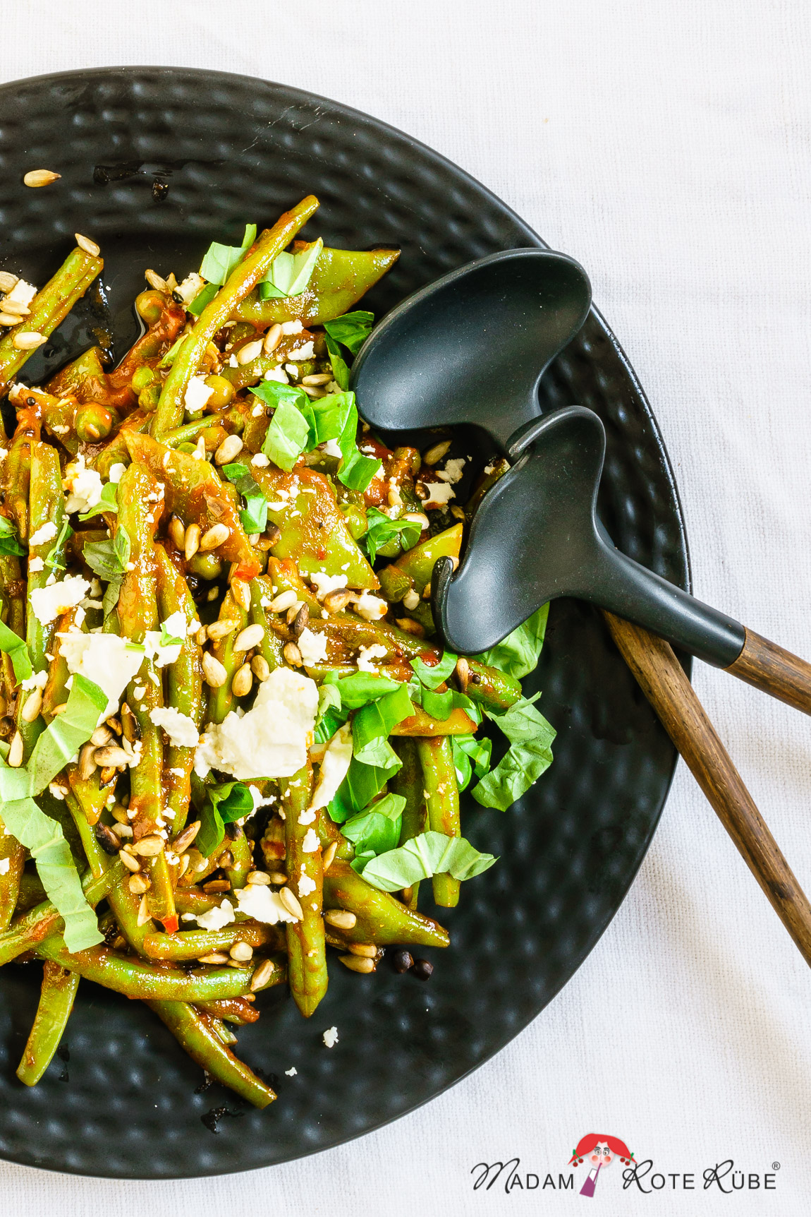 Grüner Bohnensalat mit Chili-Honig-Sauce - Madam Rote Rübe Grüner Bohnensalat mit Chili-Honig-Sauce - Madam Rote Rübe