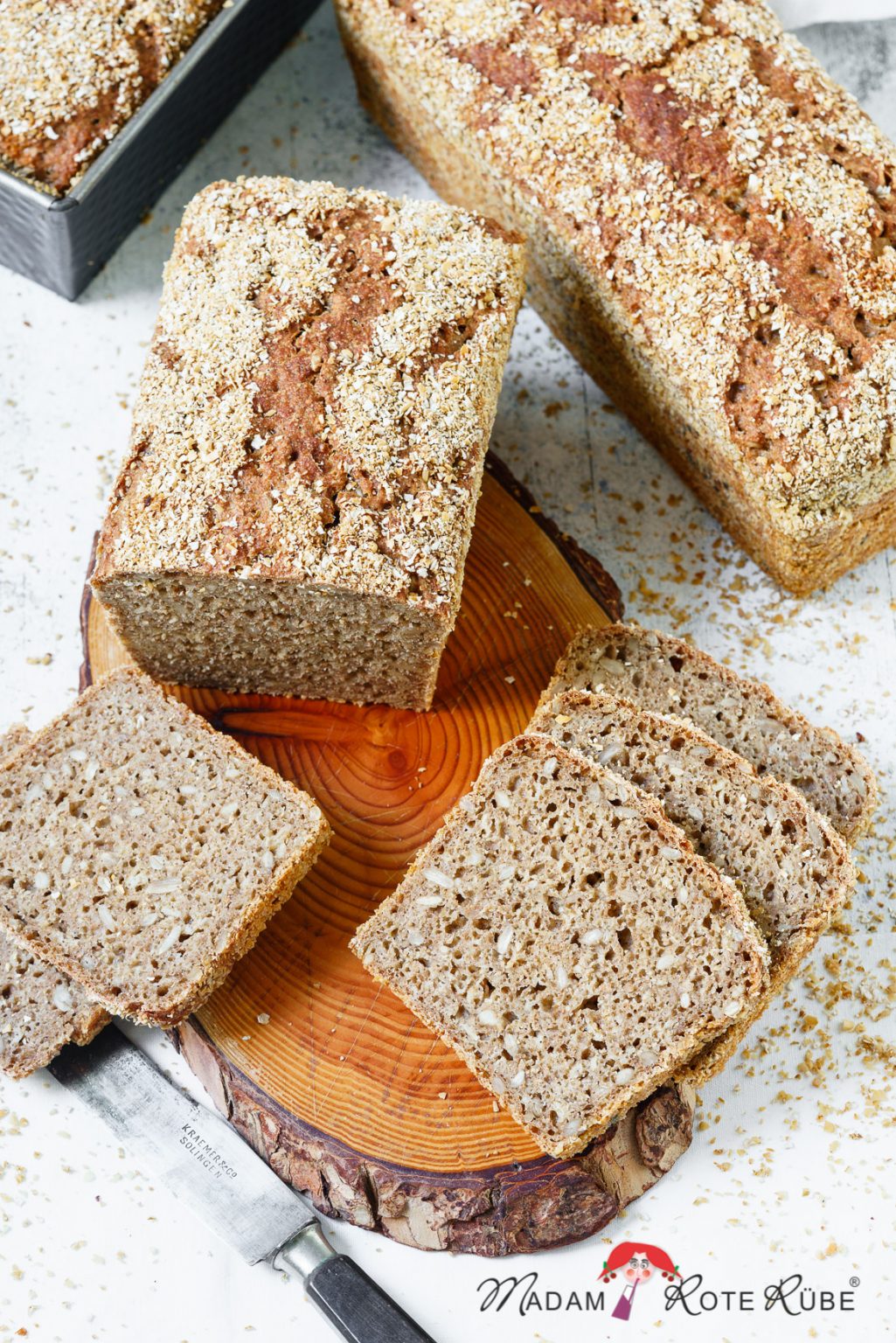 Ballaststoffreiches VitalVollkornbrot mit Hafer Madam Rote Rübe