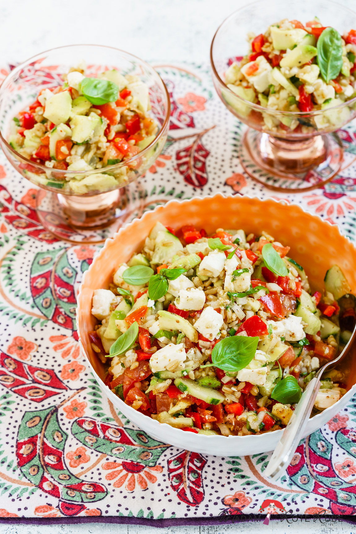 Madam Rote Rübe - Guacamole-Salat mit Hafer und Feta