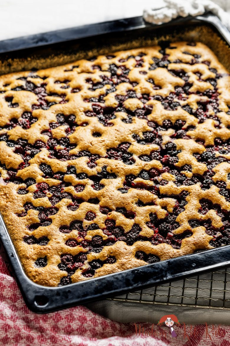 Brombeer-Vollkorn-Blechkuchen mit Einkorn - Madam Rote Rübe
