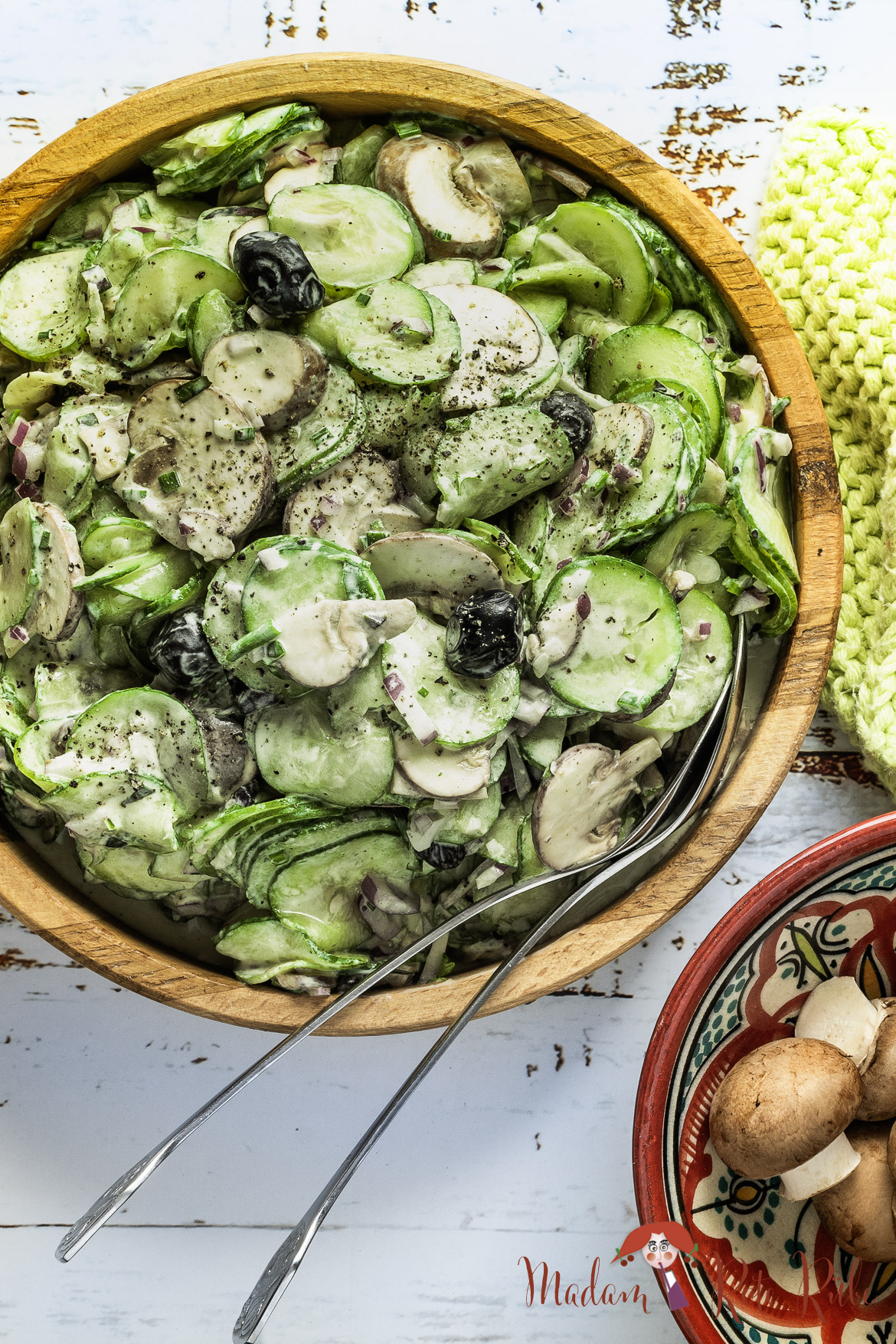 Gurken-Champignon-Salat mit Honig-Senf-Dressing – Madam Rote Rübe Gurken-Champignon-Salat mit Honig-Senf-Dressing - Madam Rote Rübe