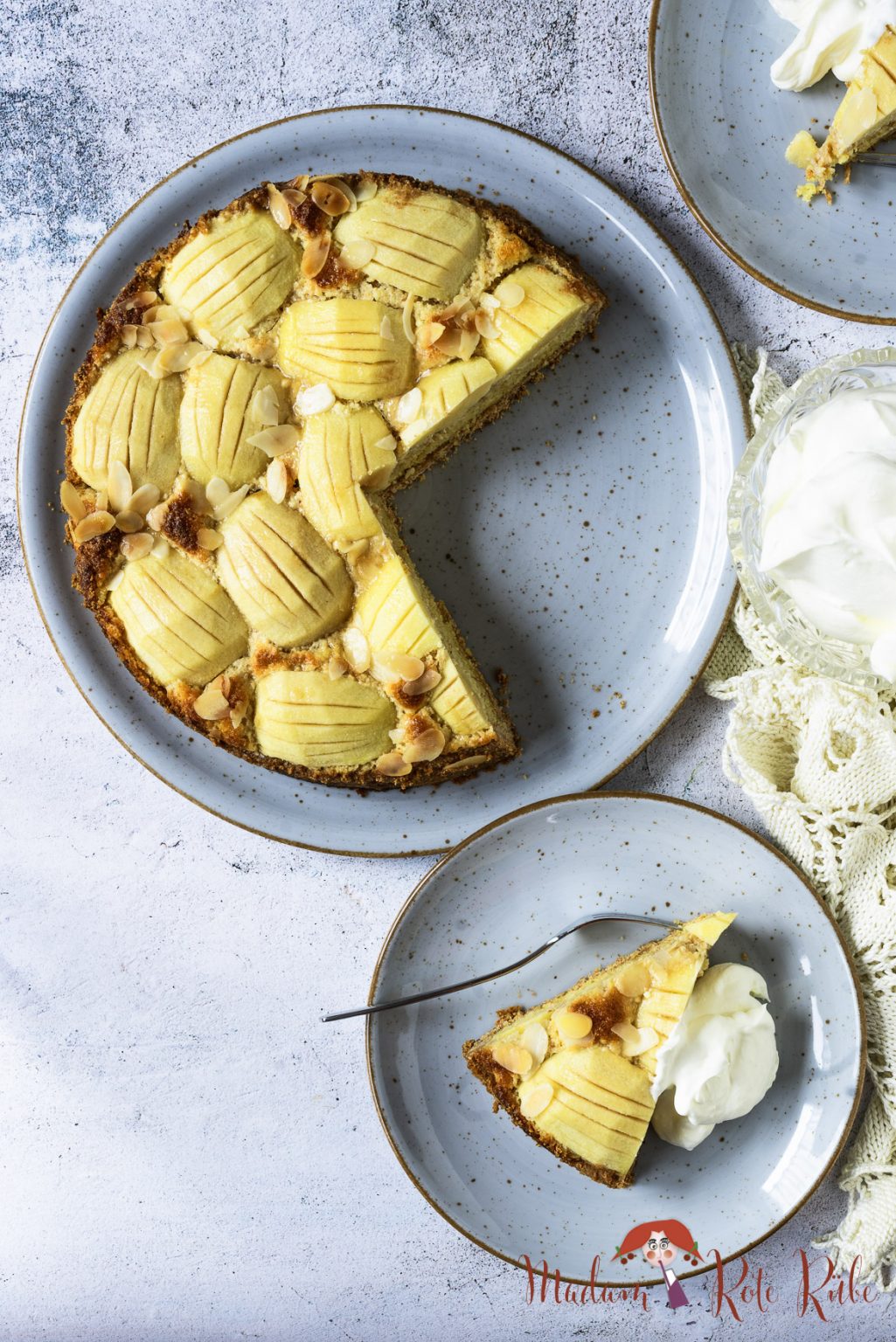 Tessiner Apfel-Mandel-Vollkorntorte - Madam Rote Rübe