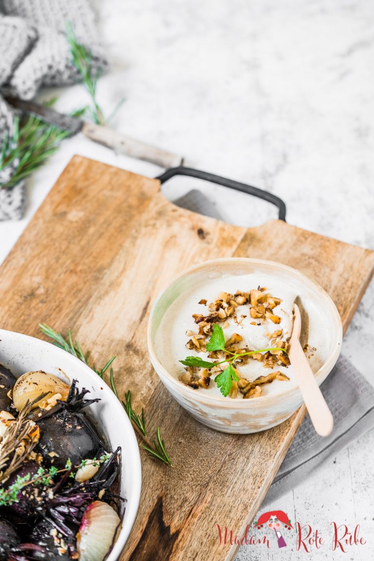 Ofengebackene Rote Bete mit Walnuss-Ziegenfrischkäse-Creme - Madam Rote ...