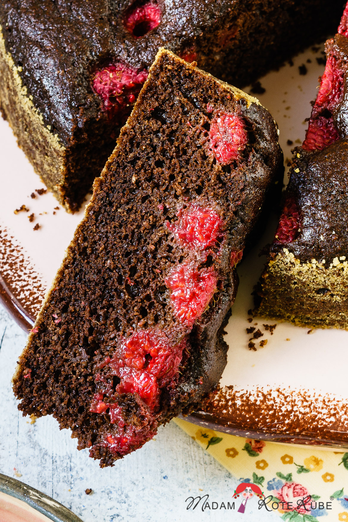 Madam Rote Rübe - Schokoladen-Himbeer-Vollkornkuchen