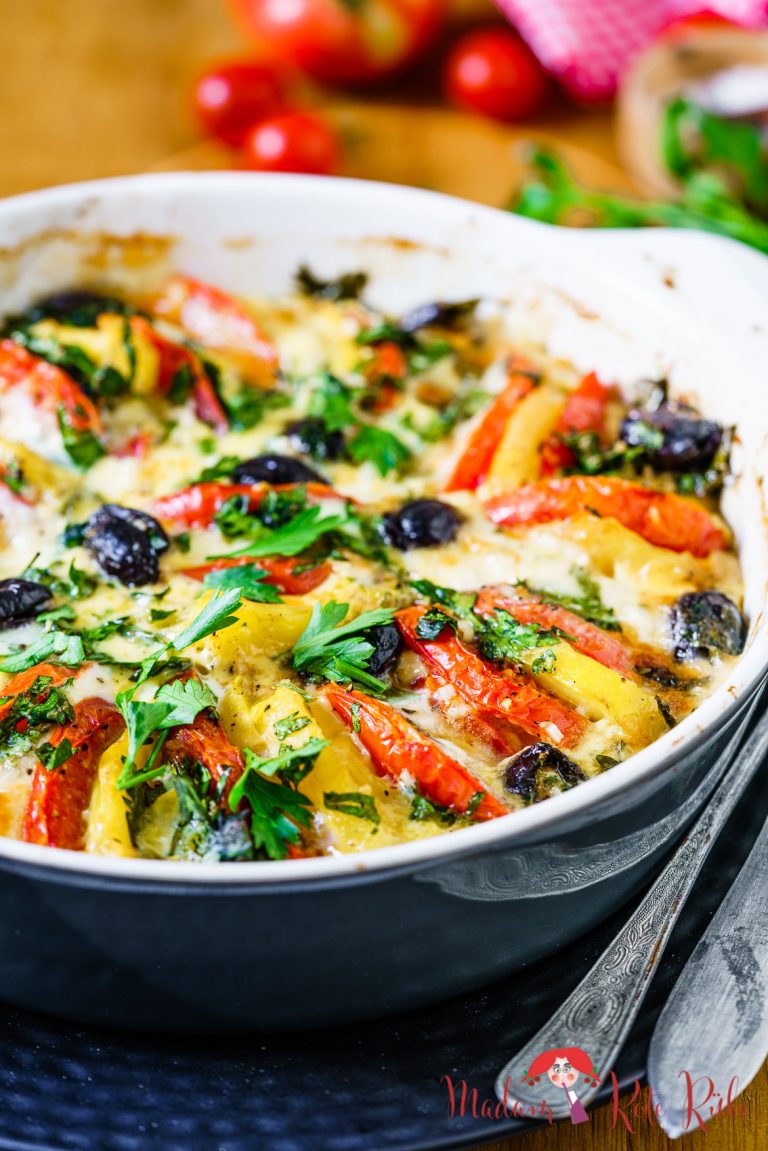 Sommerlicher Tomaten-Kartoffel-Auflauf mit Mozzarella und Oliven ...