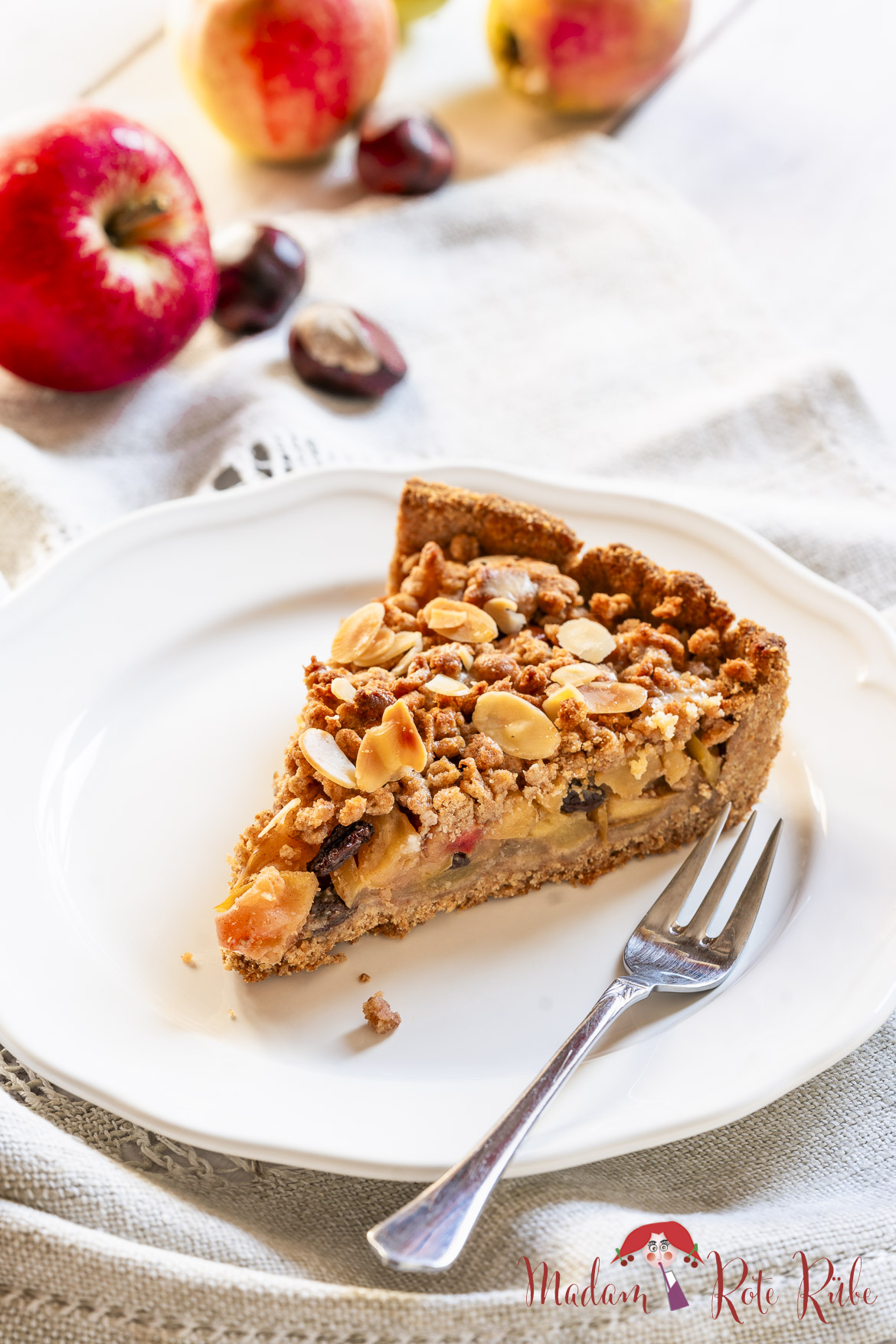Butteriger Apfel-Streusel-Vollkornkuchen - der Beste - Madam Rote Rübe